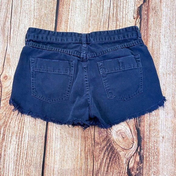 Free People Navy Blue Raw Hem Shorts. 2 for $20 - Picture 2 of 3